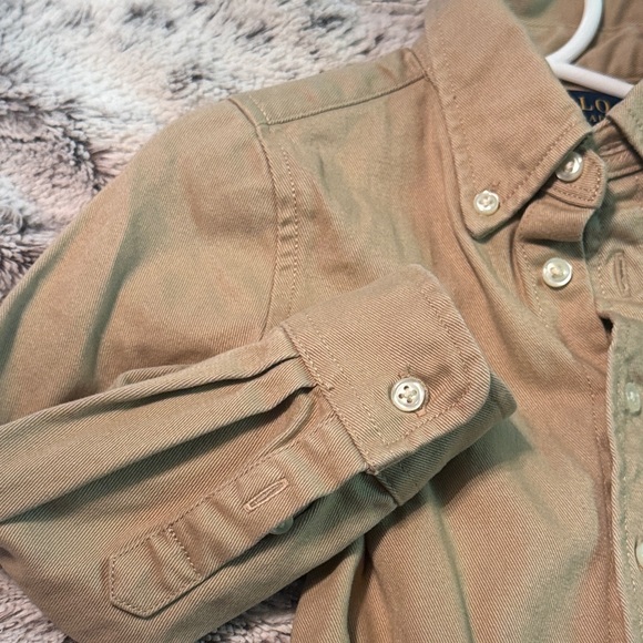 Ralph Lauren Tan Button-Up Dress with Belt - Picture 6 of 9